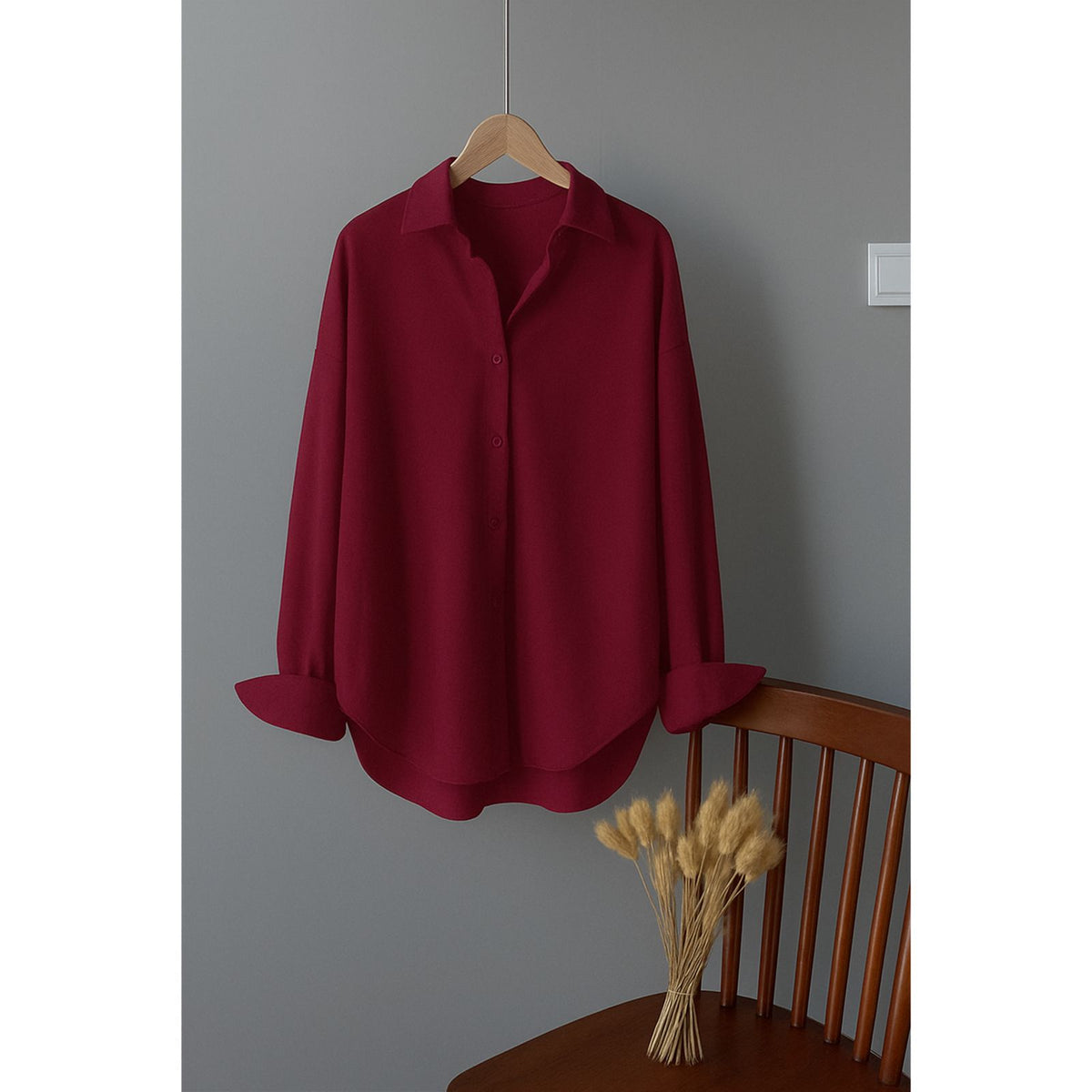 XAYWEAR Premium Quality Dropshoulder Party Wear Button Down Oversize Style Shirt For Female/Girls/Women