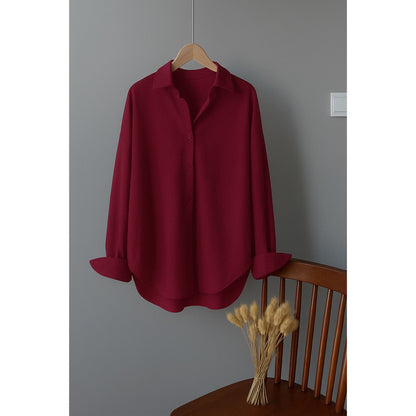 XAYWEAR Premium Quality Dropshoulder Party Wear Button Down Oversize Style Shirt For Female/Girls/Women