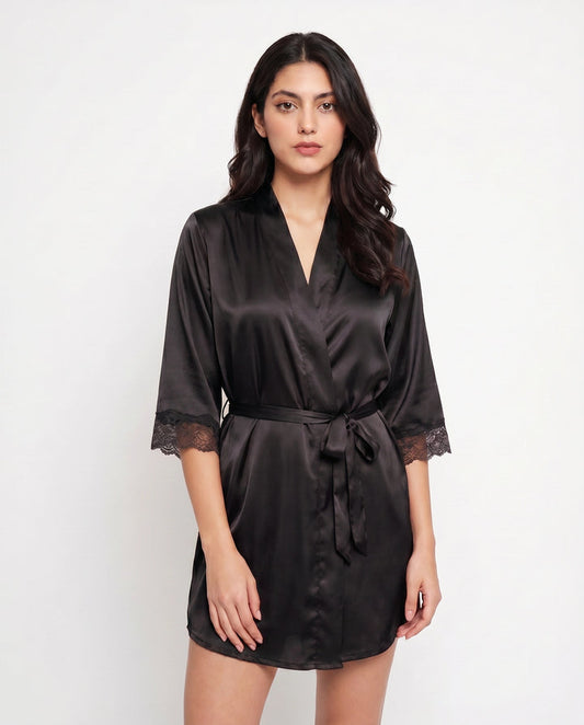 XAYWEAR Allure - Silk Robe with Bra and Panty