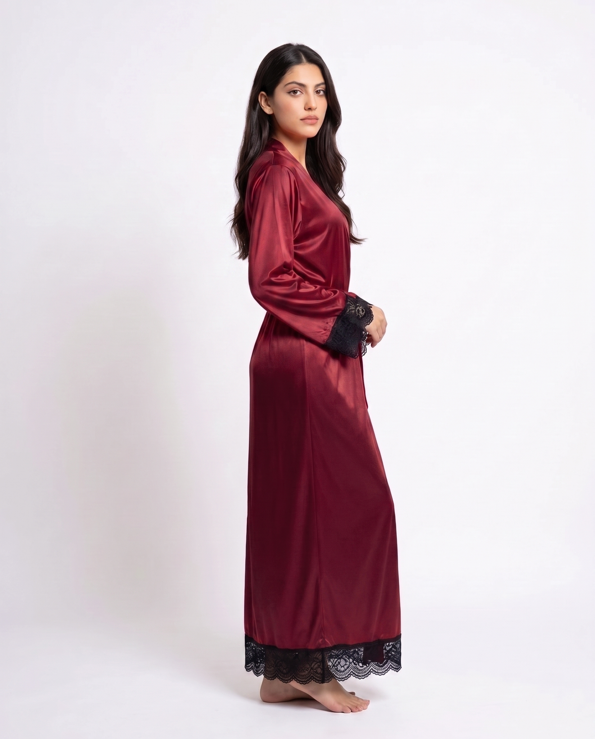 XAYWEAR Artistry - Lace Long Robe