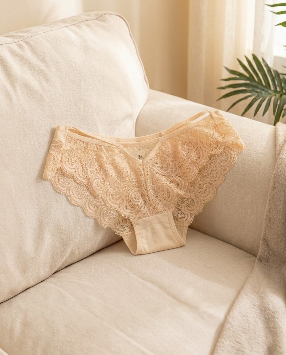 XAYWEAR Floral Lace Cheeky Brief