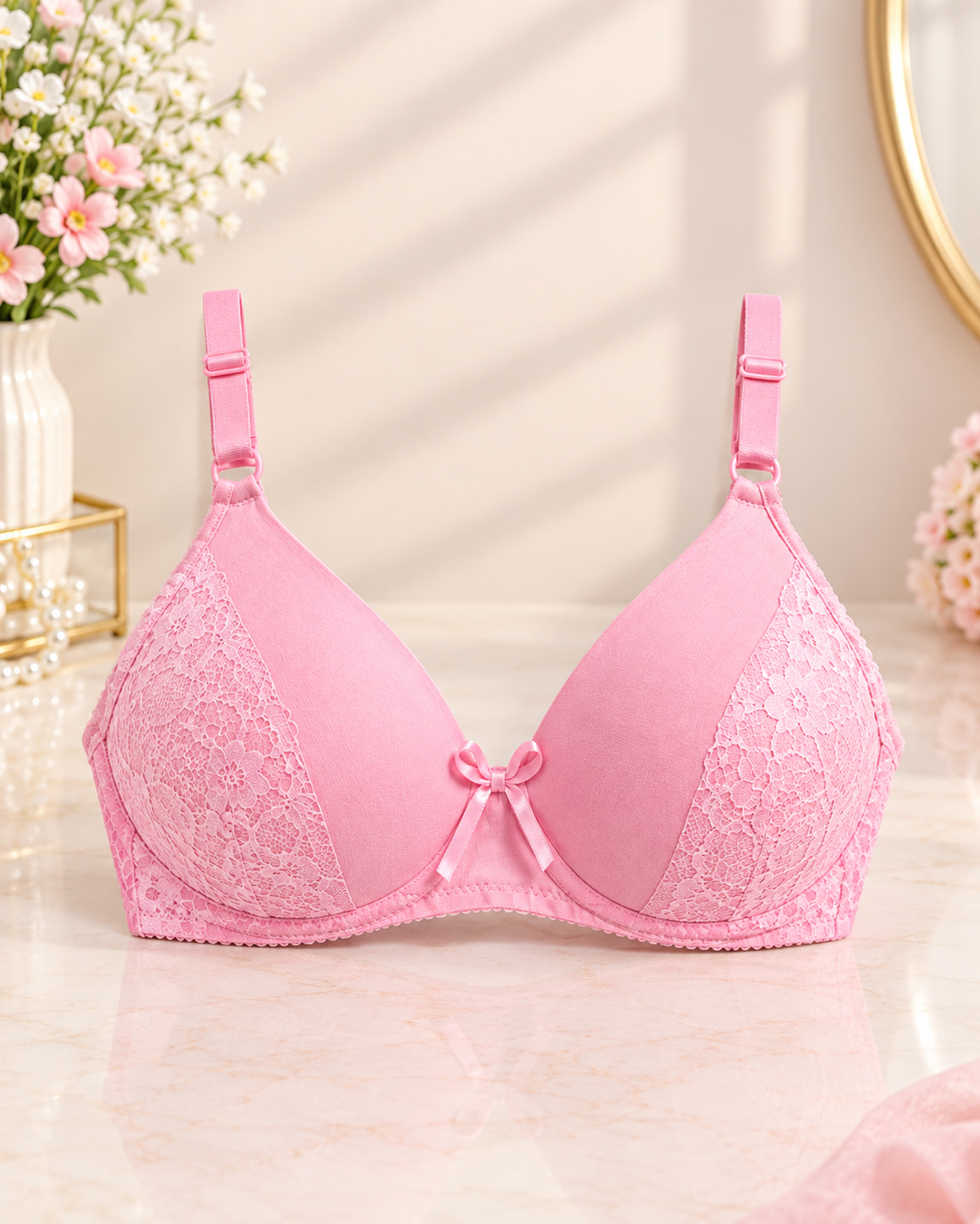 XAYWEAR PACK OF 3 - Women’s Black Lace Padded Bra