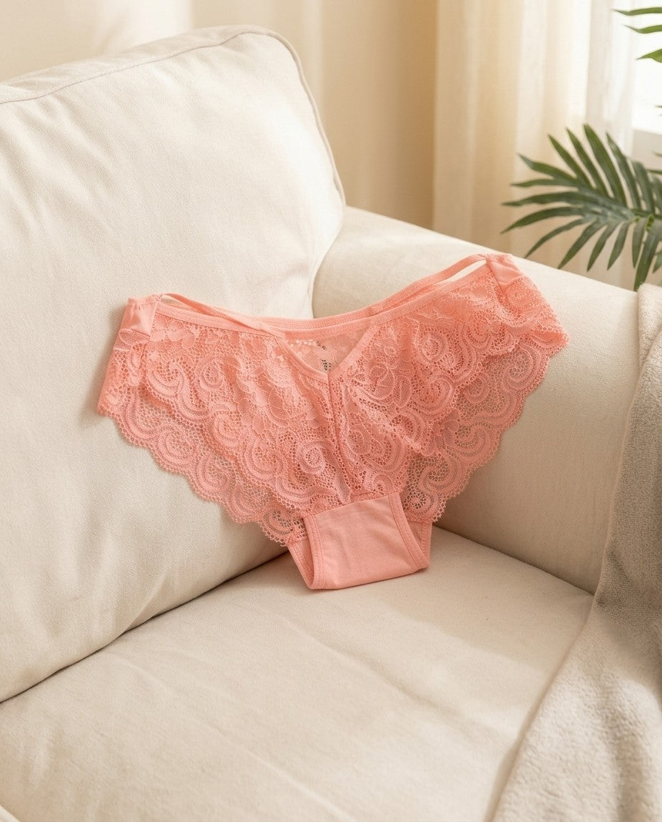 XAYWEAR Floral Lace Cheeky Brief