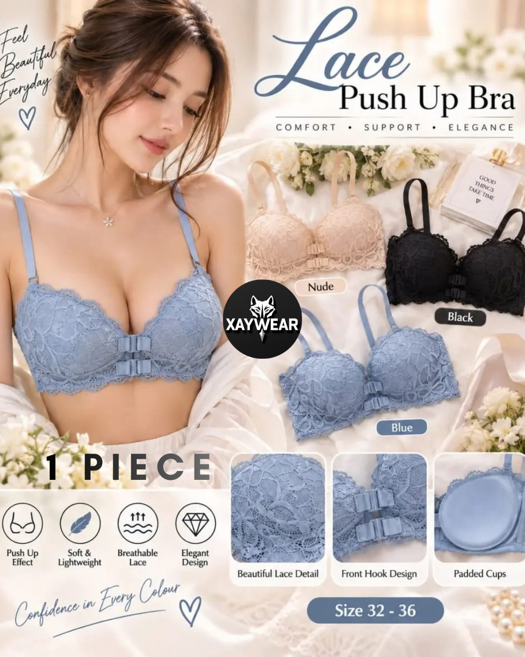 XAYWEAR Fancy Light Padded Bra