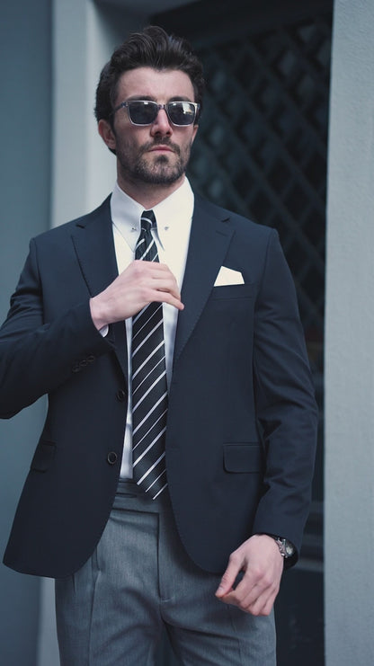 XAYWEAR Men's Elegant Black Single Breasted Blazer