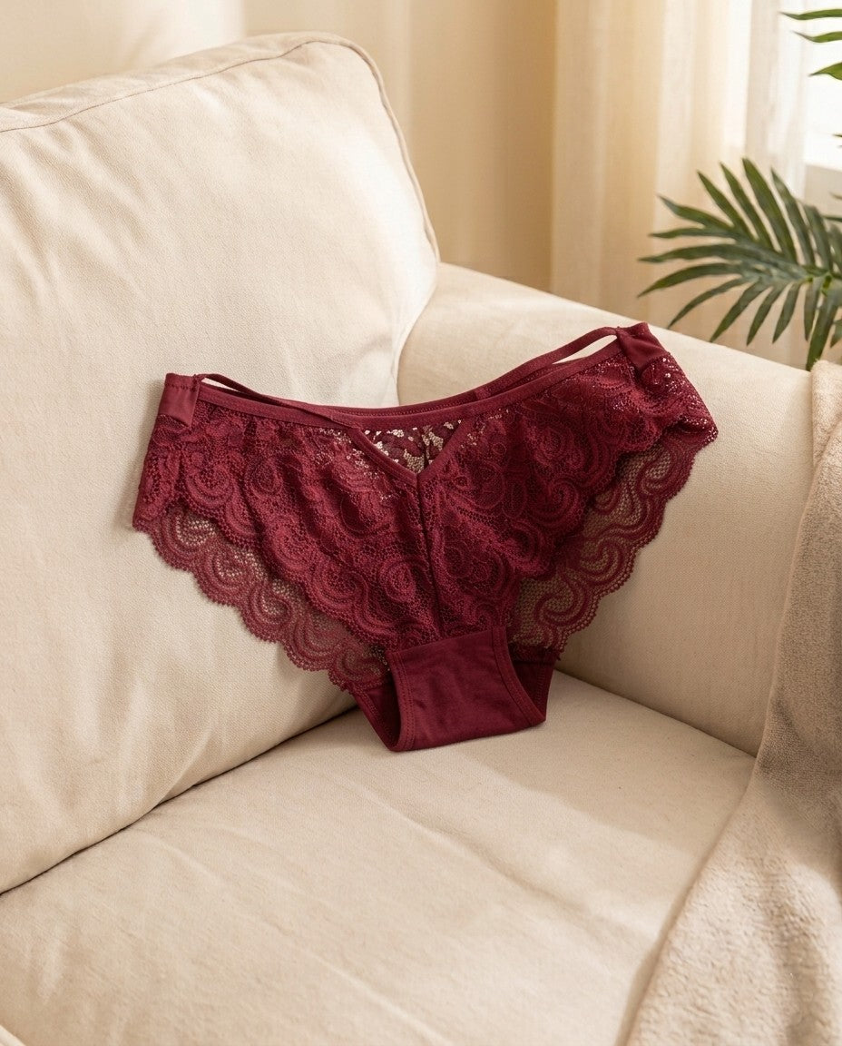 XAYWEAR Floral Lace Cheeky Brief