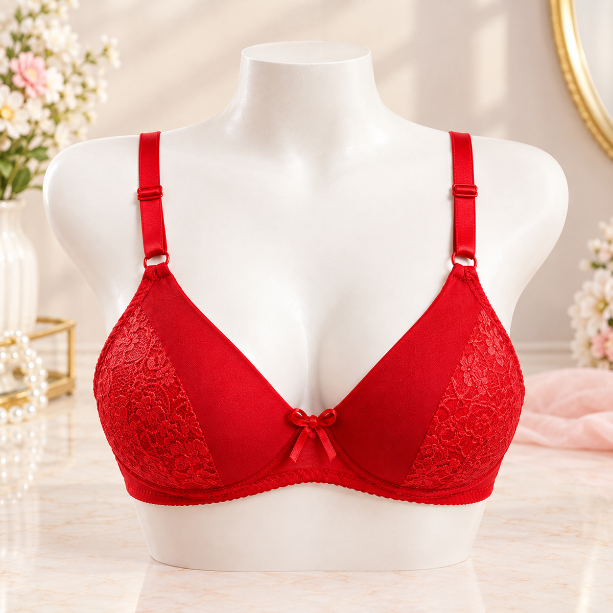 XAYWEAR PACK OF 3 - Women’s Black Lace Padded Bra