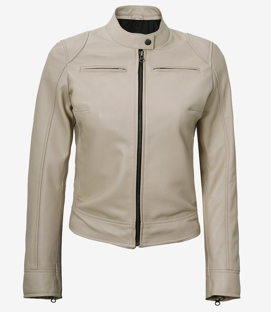 XAYWEAR Minimalist Fashion Jacket in Light Leather