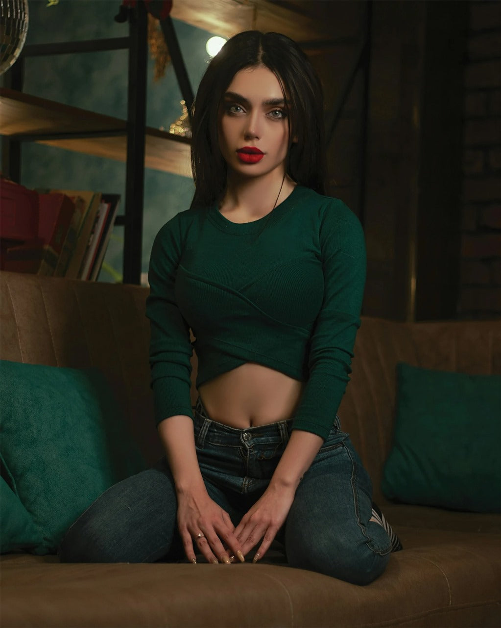XAYWEAR Stylish Green Top for Women - Trendy Crop Top