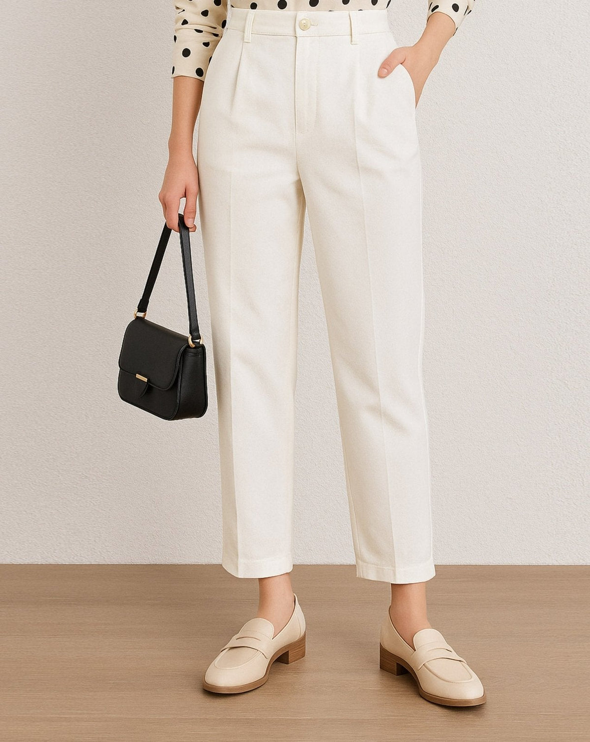 XAYWEAR Women's Formal Straight Pants Has Pleated Fit