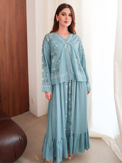 XAYWEAR Women's Roisen Blue Long Dress