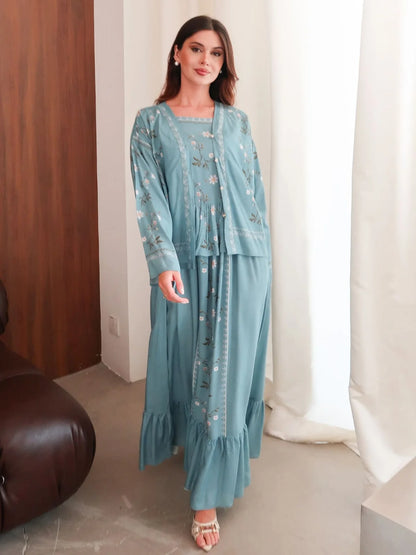 XAYWEAR Women's Roisen Blue Long Dress